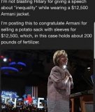 hillary-speech-inequality-12500-potato-sack-armani-holds-200-pounds-fertlizer.jpg